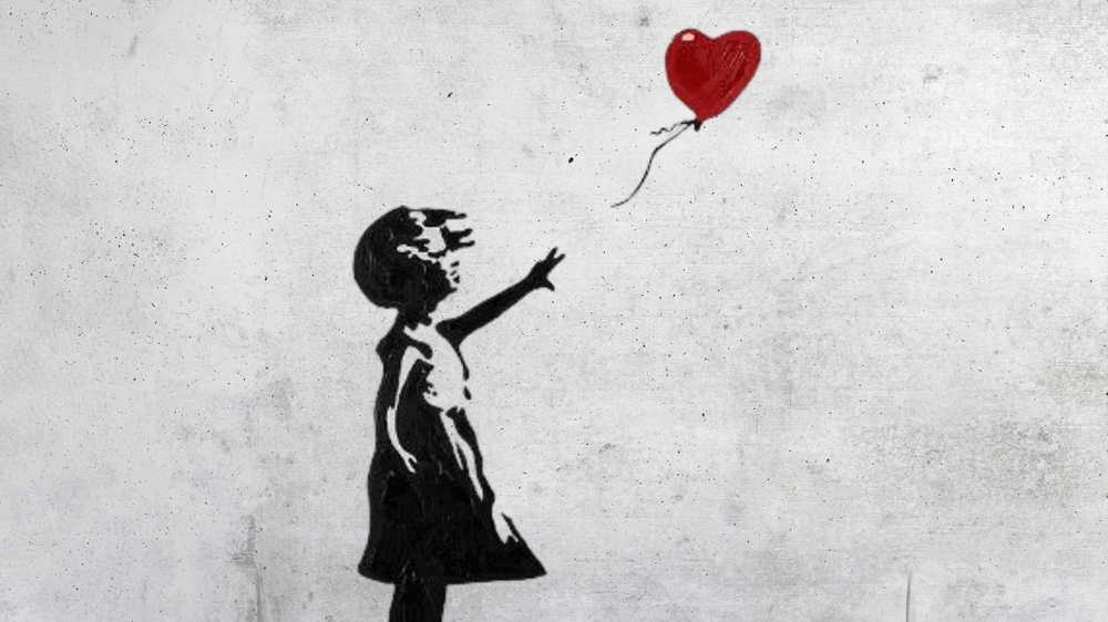 Immagine opera di Banksy in mostra a palazzo pallavicini a bologna